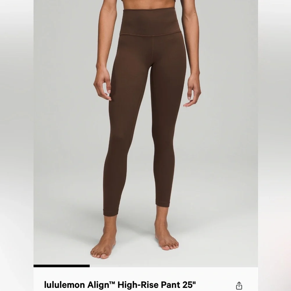 NWT lululemon align 25” leggings in Java size 8, 10 and 12